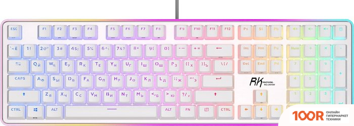 Клавиатура Royal Kludge RK918 RGB (БЕЛЫЙ, RK BLUE) (72785)