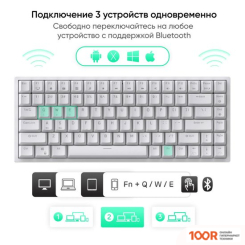 Клавиатура Royal Kludge RK84 RGB (БЕЛЫЙ, RK RED) (72776)