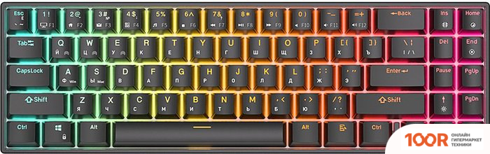 Клавиатура Royal Kludge RK71 RGB (ЧЕРНЫЙ, RK RED) (72771)
