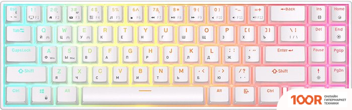 Клавиатура Royal Kludge RK71 RGB (БЕЛЫЙ, RK BROWN) (72768)