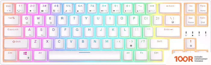 Клавиатура Royal Kludge RK68 PLUS RGB (БЕЛЫЙ, RK RED) (72765)