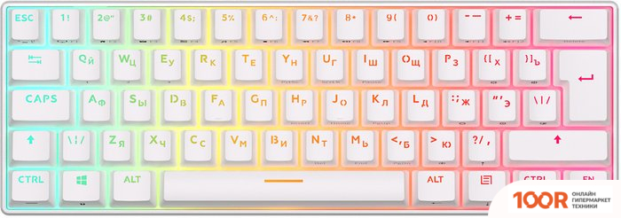 Клавиатура Royal Kludge RK61 NEW RGB (БЕЛЫЙ, RK RED) (72754)