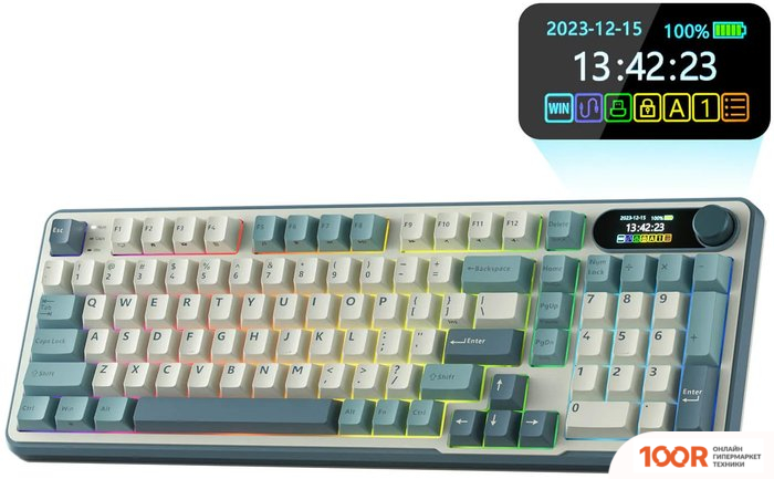 Клавиатура Royal Kludge RK-S98 RGB SKY BLUE (RK PALE GREEN) (72746)
