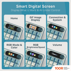 Клавиатура Royal Kludge RK-S98 RGB SKY BLUE (RK PALE GREEN) (72746)