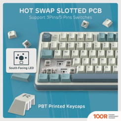 Клавиатура Royal Kludge RK-S98 RGB SKY BLUE (RK PALE GREEN) (72746)