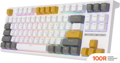 Клавиатура Royal Kludge RK-R87 RGB (БЕЛЫЙ/ЖЕЛТЫЙ, RK RED) (72737)