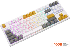 Клавиатура Royal Kludge RK-R87 RGB (БЕЛЫЙ/ЖЕЛТЫЙ, RK RED) (72737)