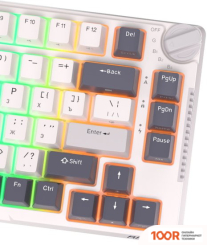 Клавиатура Royal Kludge RK-H81 RGB WHITE NIGHT (RK BROWN) (72725)