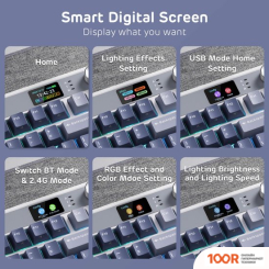 Клавиатура Royal Kludge M87 RGB OCEAN BLUE (RK CREAM) (72706)