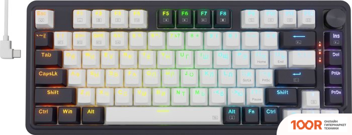 Клавиатура Redragon UCAL PRO (ЧЕРНЫЙ/БЕЛЫЙ) (72674)