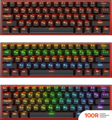 Клавиатура Redragon FIZZ PRO (ЧЕРНЫЙ/КРАСНЫЙ) (72647)