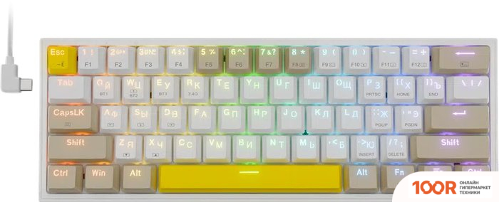 Клавиатура Redragon FIZZ PRO (БЕЛЫЙ/БЕЖЕВЫЙ) (72645)
