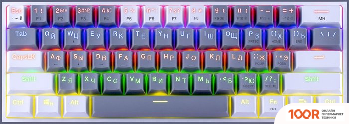 Клавиатура Redragon FIZZ (СЕРЫЙ/БЕЛЫЙ) (72642)