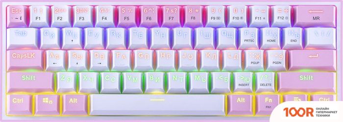 Клавиатура Redragon FIZZ (РОЗОВЫЙ/БЕЛЫЙ) (72641)