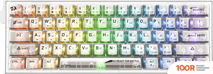 Клавиатура Redragon FIZZ (ПРОЗРАЧНЫЙ/БЕЛЫЙ) (72639)