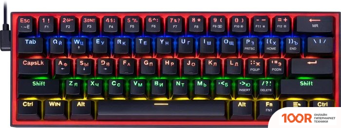 Клавиатура Redragon FIZZ (REDRAGON RED, ЧЕРНЫЙ/КРАСНЫЙ) (72636)