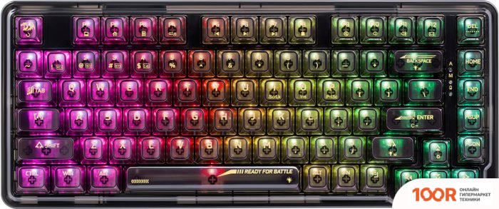 Клавиатура Redragon ELF PRO (ПРОЗРАЧНЫЙ/ЧЕРНЫЙ) (72630)