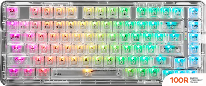 Клавиатура Redragon ELF PRO (ПРОЗРАЧНЫЙ/БЕЛЫЙ) (72629)