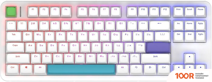 Клавиатура Red Square ALUMIX TKL SIMPLE (БЕЛЫЙ, G3MS AMBER) (72588)