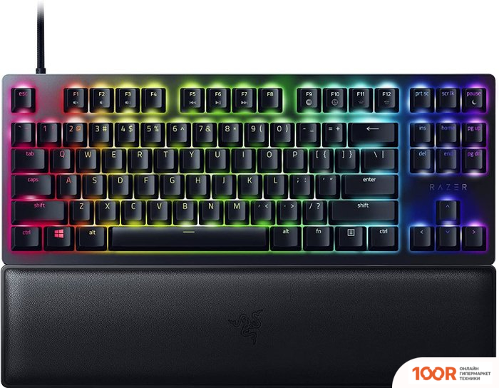Клавиатура Razer HUNTSMAN V2 TKL (ЧЕРНЫЙ, RAZER OPTO-MECHANICAL RED, НЕТ КИРИЛЛИЦЫ) (72559)