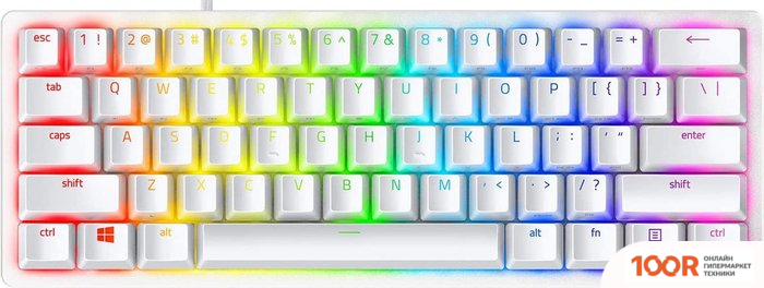 Клавиатура Razer HUNTSMAN MINI CLICKY (БЕЛЫЙ, НЕТ КИРИЛЛИЦЫ) (72542)