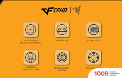 Клавиатура Razer BLACKWIDOW X TOURNAMENT CFHD EDITION (НЕТ КИРИЛЛИЦЫ) (72518)