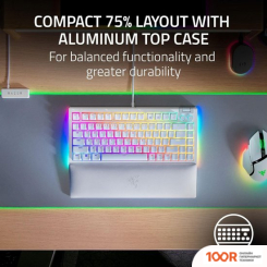 Клавиатура Razer BLACKWIDOW V4 75% (БЕЛЫЙ, НЕТ КИРИЛЛИЦЫ) (72506)