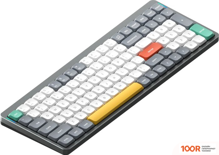 Клавиатура NuPhy AIR96 LUNAR GRAY (GATERON LOW PROFILE RED 2.0, НЕТ КИРИЛЛИЦЫ) (72407)