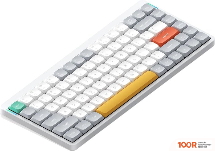 Клавиатура NuPhy AIR75 V2 IONIC WHITE (NUPHY LOW PROFILE COWBERRY, НЕТ КИРИЛЛИЦЫ) (72383)