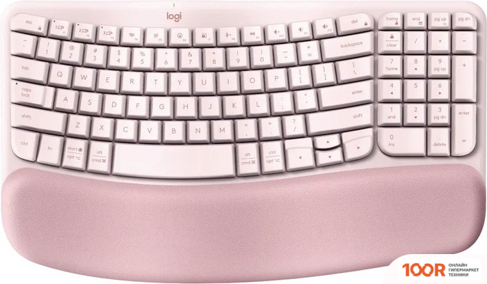 Клавиатура Logitech WAVE KEYS 920-012281 (РОЗОВЫЙ, НЕТ КИРИЛЛИЦЫ) (72263)