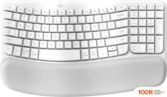 Клавиатура Logitech WAVE KEYS 920-012281 (БЕЛЫЙ, НЕТ КИРИЛЛИЦЫ) (72261)