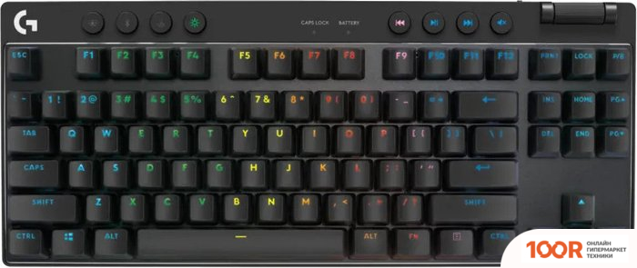 Клавиатура Logitech PRO X TKL LOGITECH GX RED LINEAR 920-012122 (ЧЕРНЫЙ, НЕТ КИРИЛЛИЦЫ) (72249)