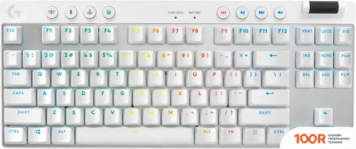 Клавиатура Logitech PRO X TKL LOGITECH GX BROWN TACTILE 920-012143 (БЕЛЫЙ, НЕТ КИРИЛЛИЦЫ) (72247)