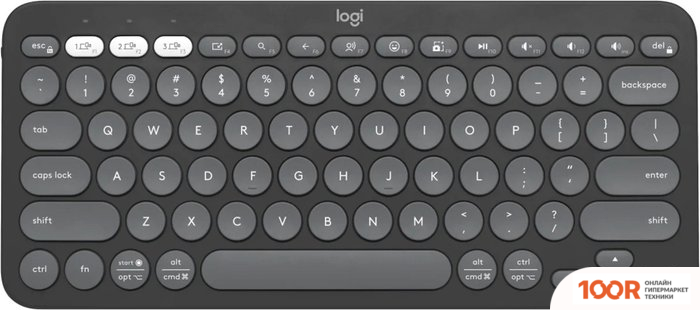 Клавиатура Logitech PEBBLE KEYS 2 K380S 920-011851 (ГРАФИТОВЫЙ) (72233)