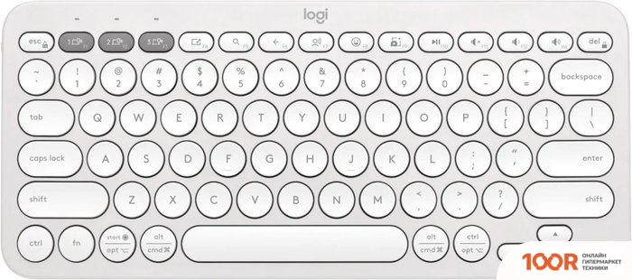 Клавиатура Logitech PEBBLE KEYS 2 K380S 920-011776 (БЕЛЫЙ, НЕТ КИРИЛЛИЦЫ) (72231)