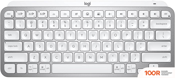 Клавиатура Logitech MX KEYS MINI 920-010473 (СВЕТЛО-СЕРЫЙ, НЕТ КИРИЛЛИЦЫ) (72211)