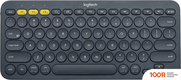 Клавиатура Logitech MULTI-DEVICE K380 BLUETOOTH 920-007590 (ЧЕРНЫЙ, НЕТ КИРИЛЛИЦЫ) (72194)