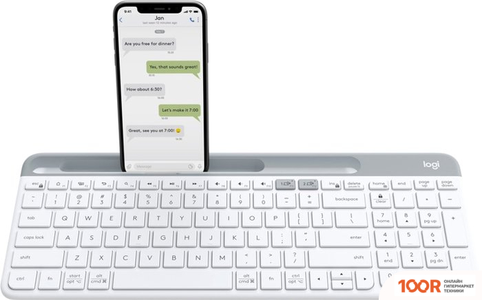 Клавиатура Logitech K580 SLIM 920-010621 (БЕЛЫЙ) (72175)