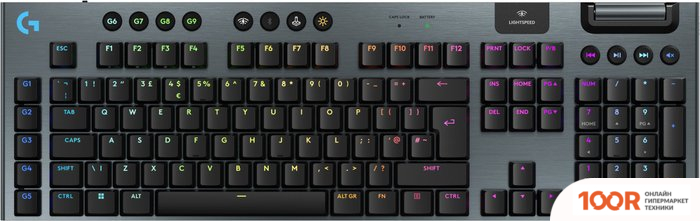Клавиатура Logitech G915 X LIGHTSPEED GL TACTILE 920-012942 (ЧЕРНЫЙ, НЕТ КИРИЛЛИЦЫ) (72161)