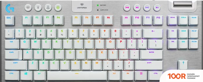 Клавиатура Logitech G915 TKL LIGHTSPEED GL TACTILE 920-009664 (СЕРЕБРИСТЫЙ, НЕТ КИРИЛЛИЦЫ) (72157)