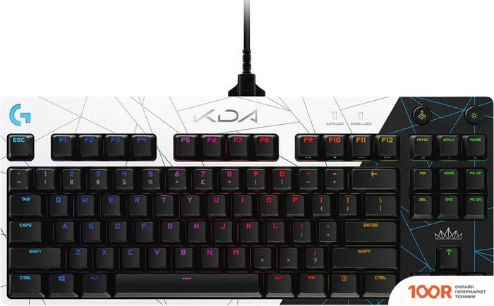 Клавиатура Logitech G PRO K/DA 920-010074 (GX BROWN TACTILE, НЕТ КИРИЛЛИЦЫ) (72091)