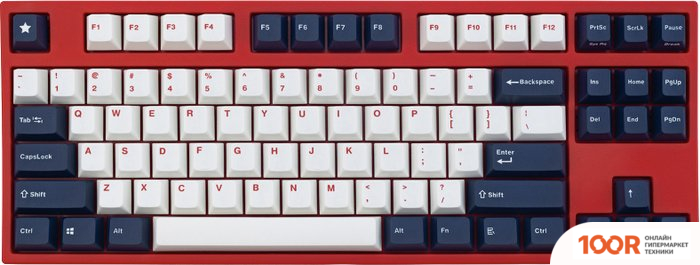 Клавиатура Leopold FC750R BT WHITE BLUE STAR (CHERRY MX BROWN, НЕТ КИРИЛЛИЦЫ) (72037)