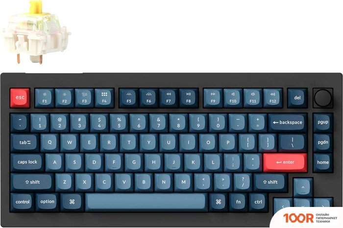 Клавиатура Keychron V1 MAX RGB V1M-D4-RU (GATERON JUPITER BANANA) (72003)