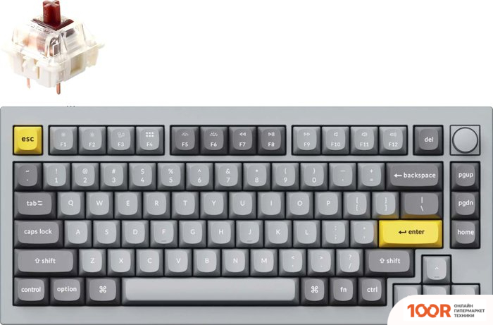 Клавиатура Keychron Q1 V2 RGB Q1-N3-RU (GATERON G PRO BROWN) (71976)