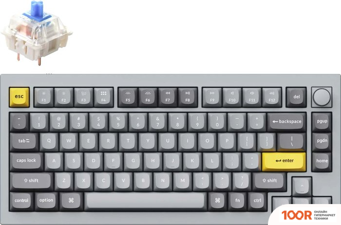 Клавиатура Keychron Q1 V2 RGB Q1-N2-RU (GATERON G PRO BLUE) (71975)