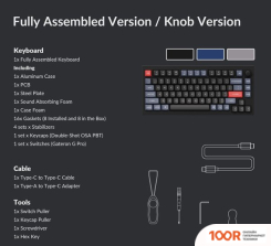 Клавиатура Keychron Q1 V2 RGB Q1-N2-RU (GATERON G PRO BLUE) (71975)