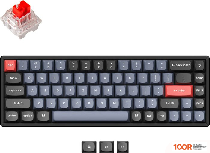 Клавиатура Keychron K6 PRO RGB K6P-J1-RU (KEYCHRON K PRO RED) (71935)