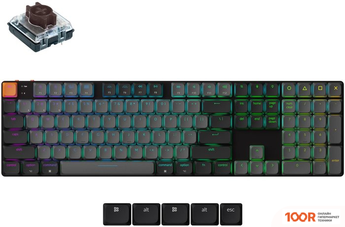 Клавиатура Keychron K5 V2 K5X-H3 (GATERON LOW PROFILE BROWN 2.0) (71933)