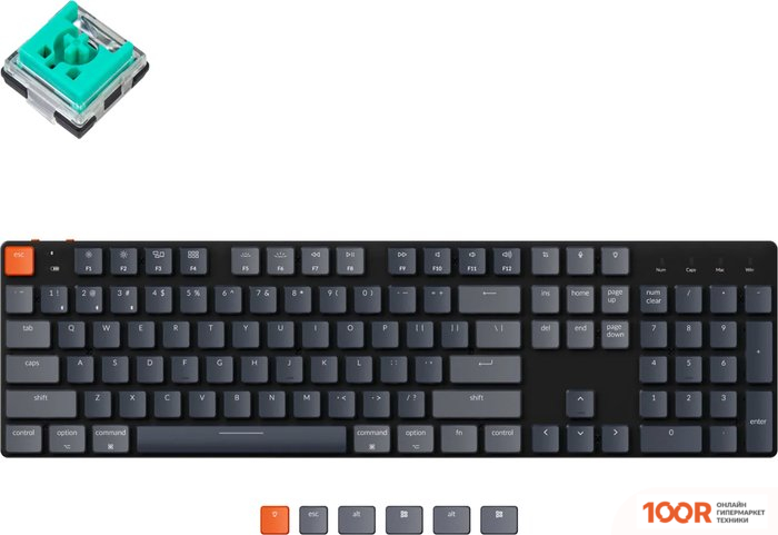 Клавиатура Keychron K5 SE RGB K5SE-E5-RU (KEYCHRON LOW PROFILE OPTICAL MINT) (71931)