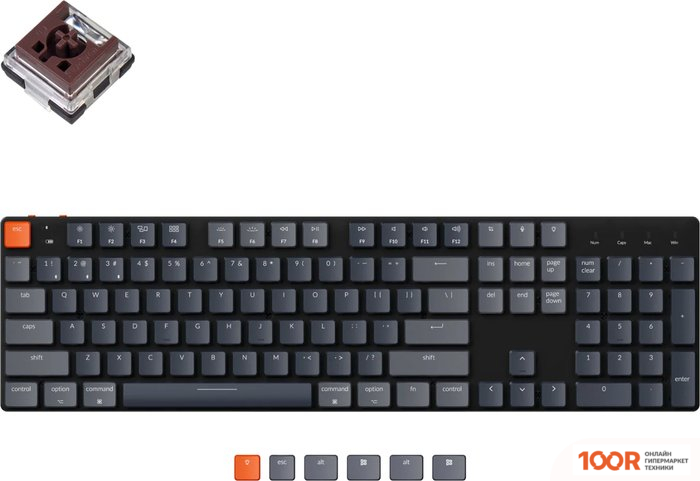 Клавиатура Keychron K5 SE RGB K5SE-E3-RU (KEYCHRON LOW PROFILE OPTICAL BROWN) (71927)